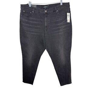 Lauren Ralph Lauren Womens 20W High Rise Skinny Ankle Jeans Empire Black Stretch